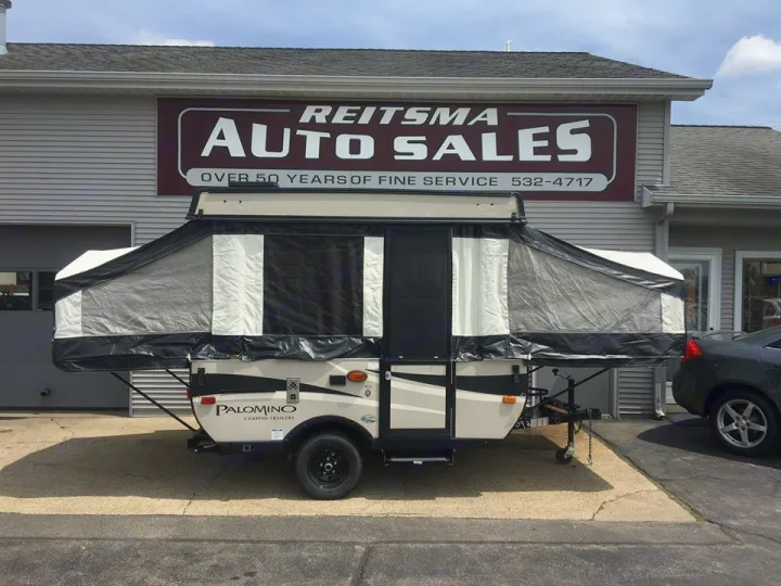 Pop-up camping trailer at Reitsma Auto Sales. Inquire about RV rental options here!. Palomino Other 2017