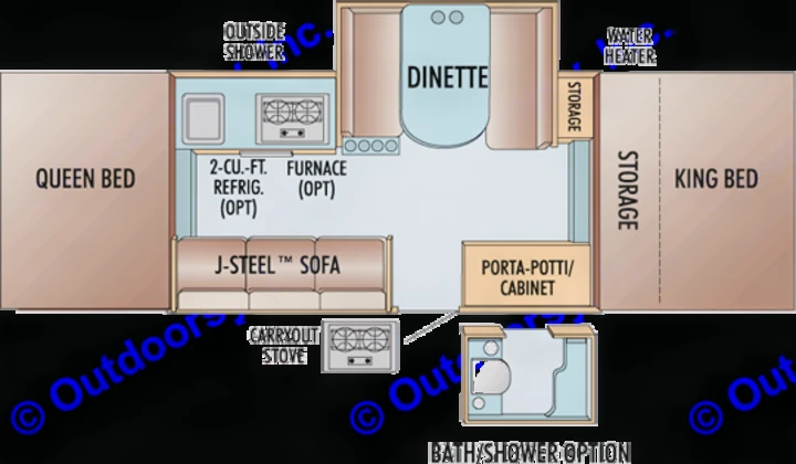 Camper floorplan. Jayco Jay Series 2009