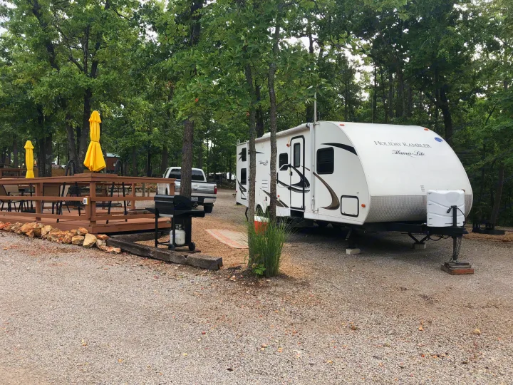 Camping at a KOA in Arkansas. Holiday Rambler Aluma-Lite 2012