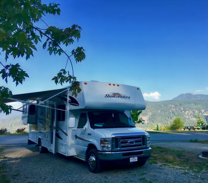 Beautiful Whistler BC! Great view from Whistler RV Park.. Forest River Sunseeker 2011