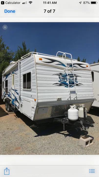 Cozy trailer and clean. Weekend Warrior 2500fs 2008