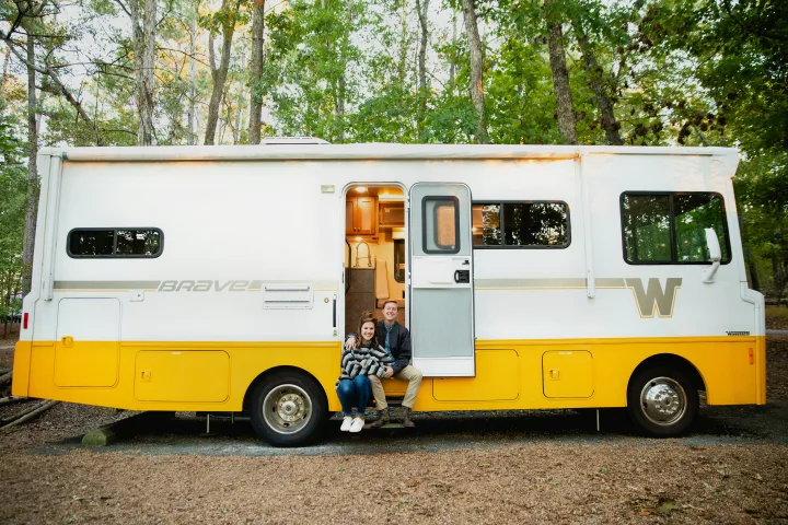 My wife and I camping in the Winnebago in Georgia. . Winnebago Brave 2015