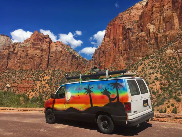 Check out Zion! Store your bikes on the roof.. Ford Econoline 150 2006