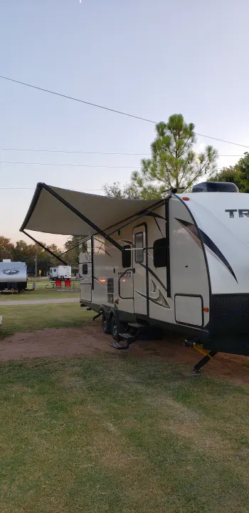 Powered awning for sunny spots or protect minor rain drizzle. Prime Time Tracer 2018