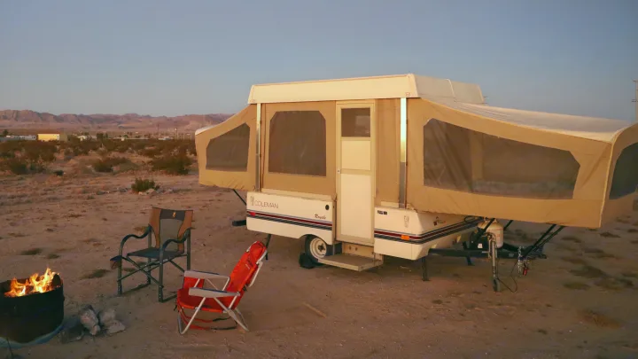 Sunset in the desert. Coleman Royal 1985