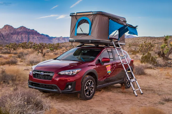 Tent up . Subaru Crosstrek 2019
