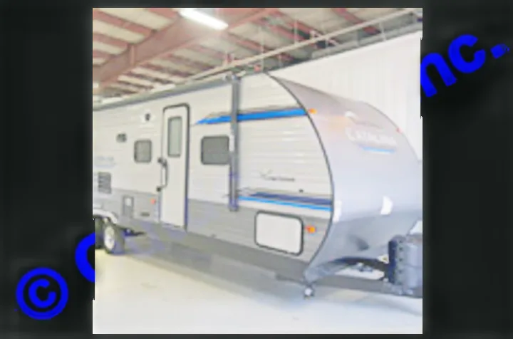 Explore the open road! This grey Coachmen Catalina travel trailer is an excellent choice for your next RV rental.. Coachmen Catalina 2019