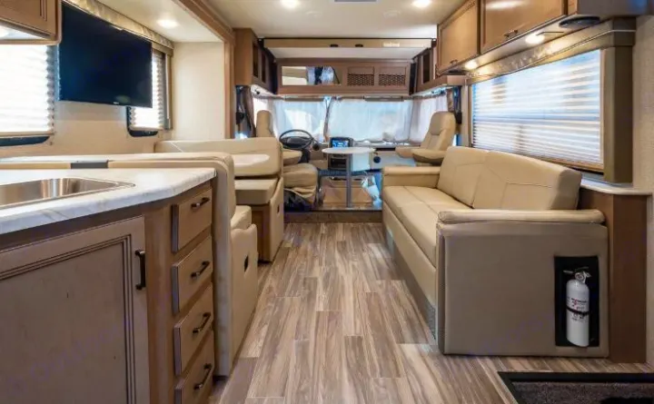Long view of living quarters. Thor Motor Coach A.C.E 2020
