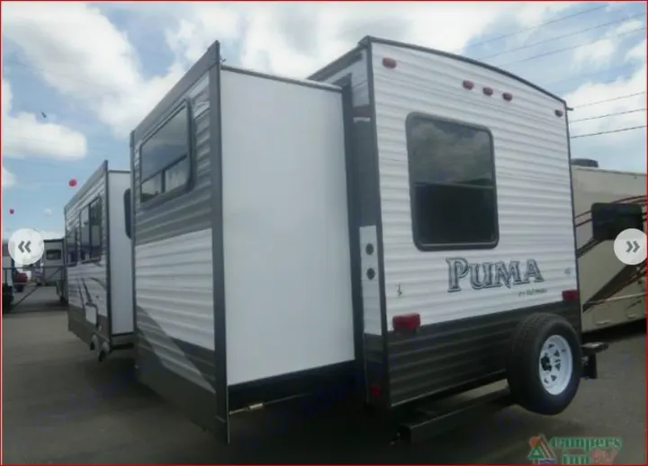 Puma travel trailer with extended slide-out, perfect for your next RV rental camping trip or adventure.. Palomino Puma 2016