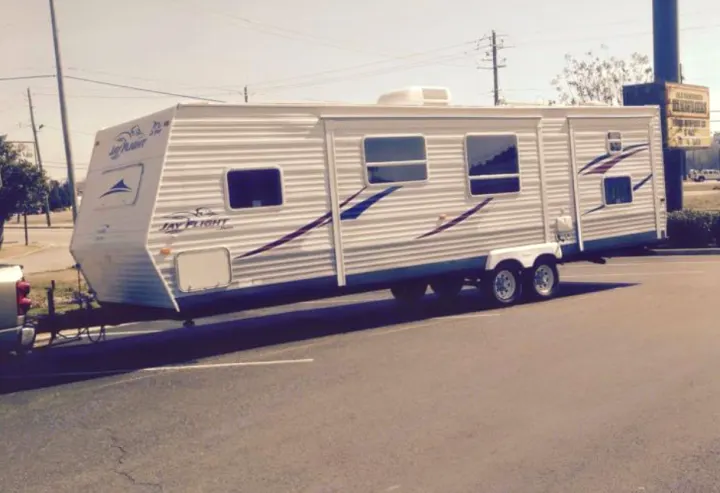 Back side of camper. Jayco Flight 2008