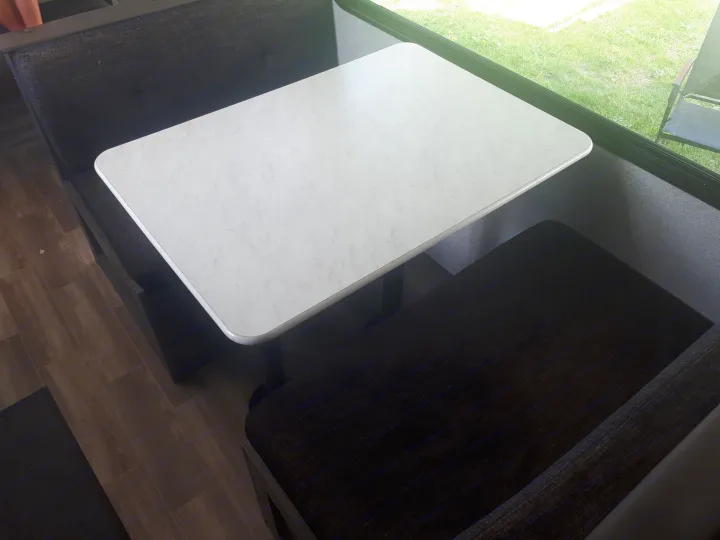 Dinette that will fold into another sleeping area. Forest River Wildwood 179 DBK 2019