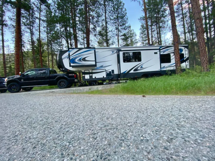 Left side with 2 slide outs.. Heartland Cyclone 2014