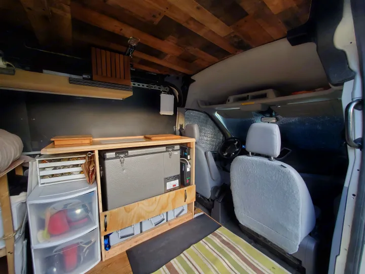 Roomy, luxurious cruising cabin with large windows, covered in airbags. Like sitting in a crows nest, or an observation deck. It's enchanti. Ford Custom Transit 2015
