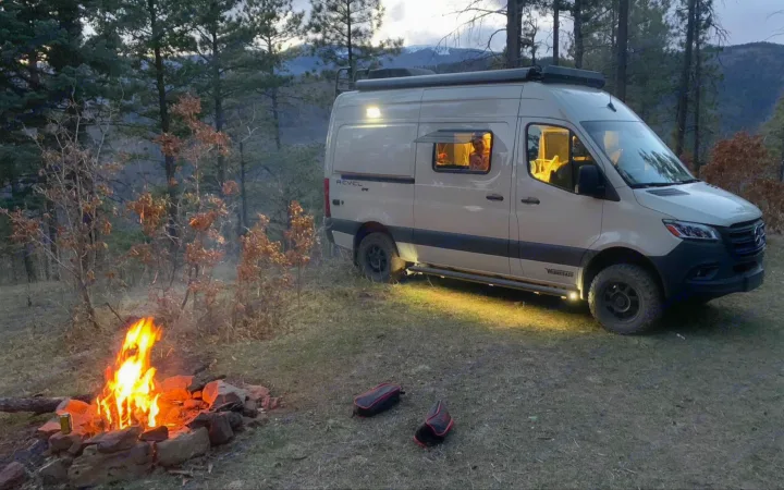 Santa Fe National Forrest -- COVID bug out Mar 2020. Winnebago Revel 2020