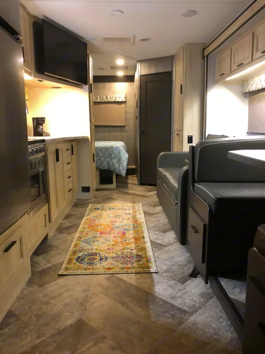 View from Driver. Forest River Sunseeker 2020