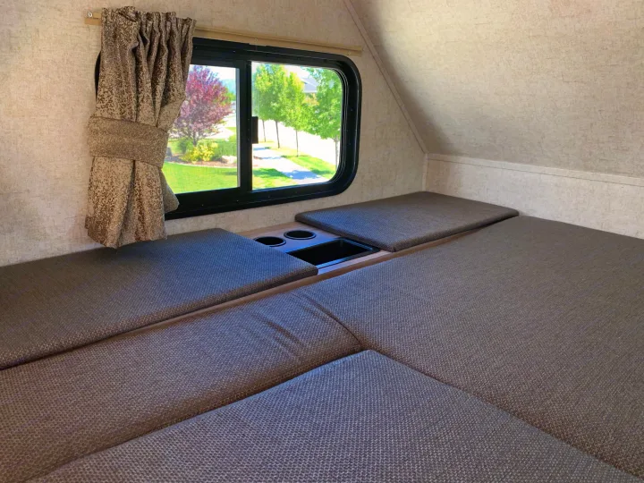 Above the cab queen sized bed.. Forest River Forester 2020