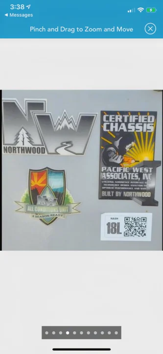 RV rental ready: Various decals for Northwood RVs, including "Certified Chassis" and "All Conditions Unit" for enhanced features.. Northwood Mfg Nash 2014