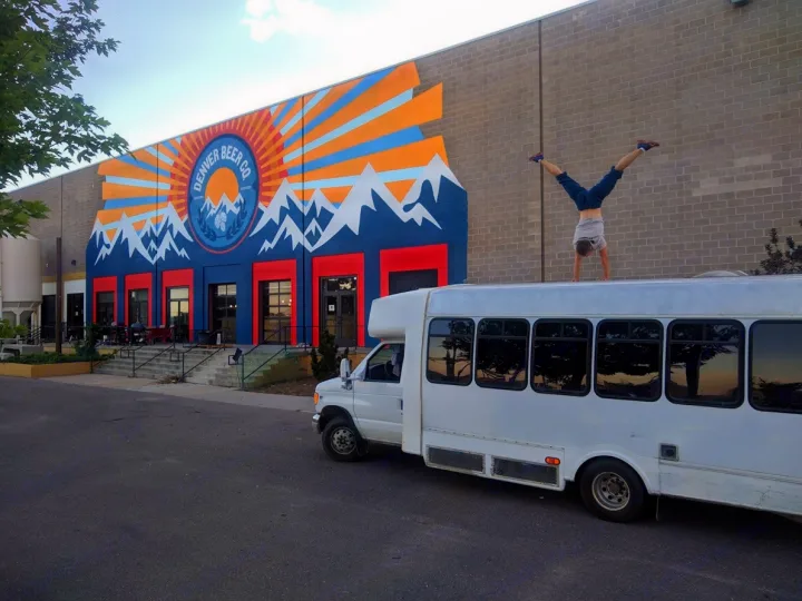 Just playing at a local Denver landmark!. Ford E450 2002