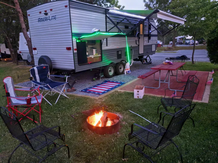 Set up for 4th of July weekend!. Gulf Stream Amerilite 2020