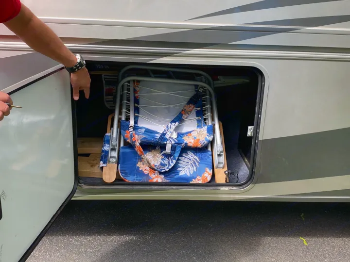 Lots of storage underneath. Winnebago Itasca Sunstar35B 2013