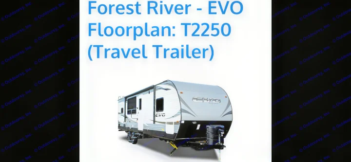 A Forest River EVO T2250 Travel Trailer, an ideal RV rental option. View its spacious floorplan for your next adventure!. Forest River Evo 2019