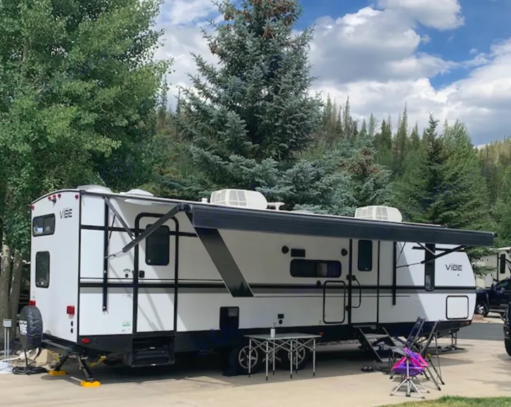 20 foot electric awning. Forest River Vibe 2020