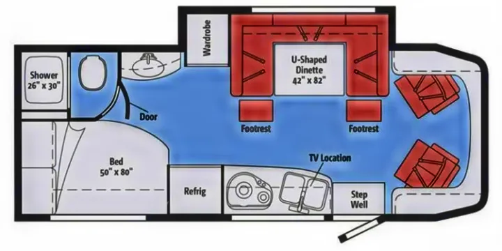 Floorplan. Winnebago View 24j 2018