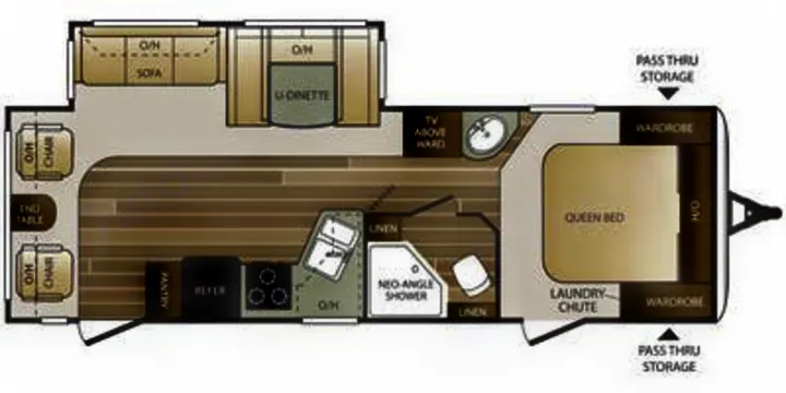 Floor plan. Keystone Cougar Half-Ton 2016