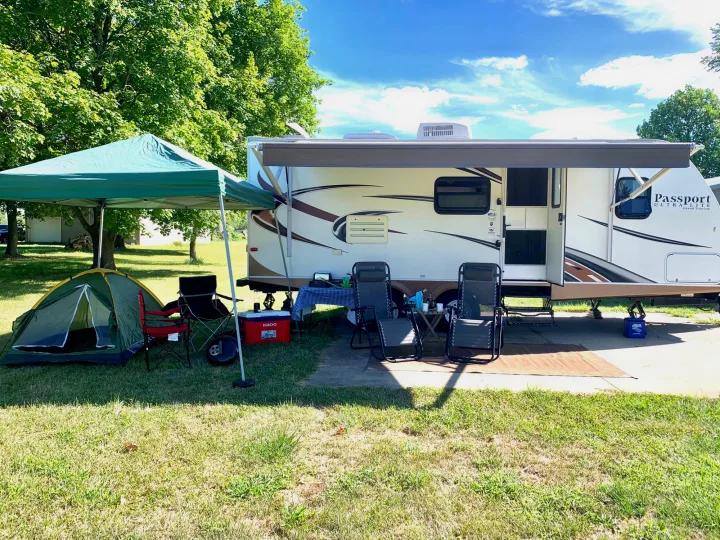 Full camp site ready for fun!. Keystone Passport 2013