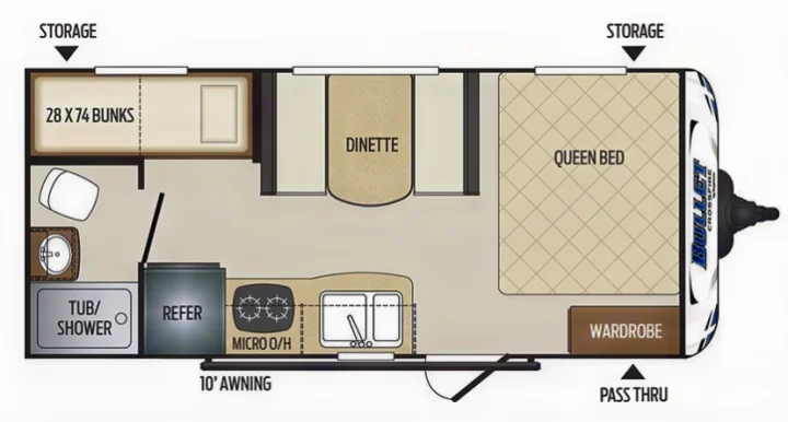 Floor-plan. Keystone Bullet 2019