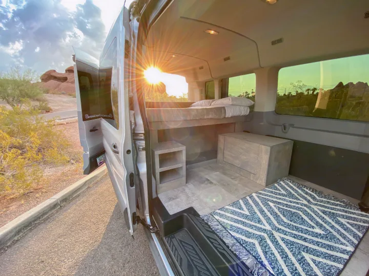 Large sliding door. Ford Transit Camper Van 2017