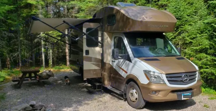 Camping with the awning out!. Winnebago View 2017
