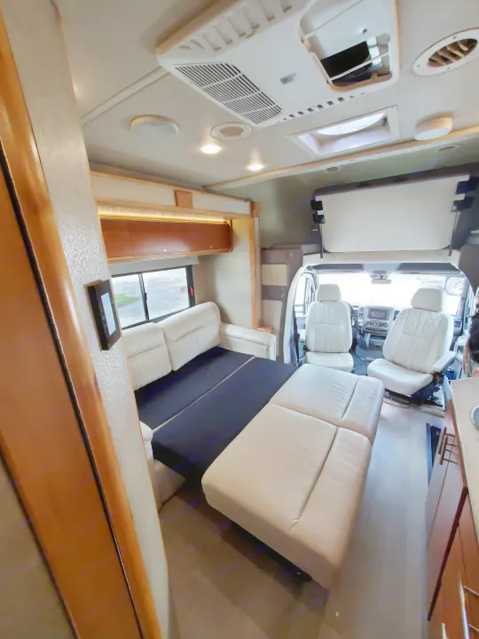 This spacious rv rental features a convertible sofa bed, swivel captain's chairs, and a well-appointed interior for comfortable travel.. Wayfarer Wayfarer Motorhome 2017
