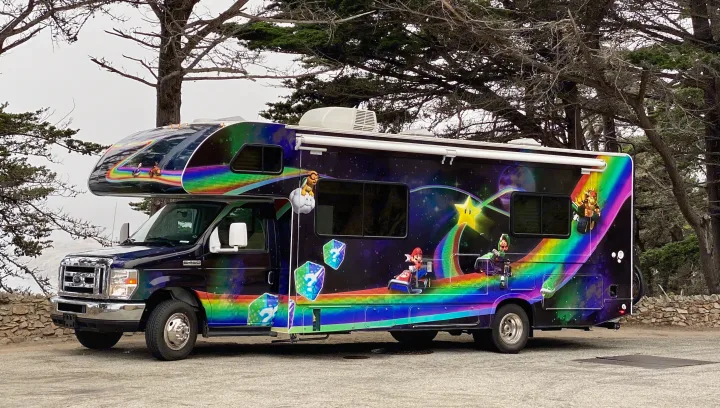 Super fun, custom Mario Kart wrap has folks smiling & children in awe.. Thor Motor Coach Daybreak 2020