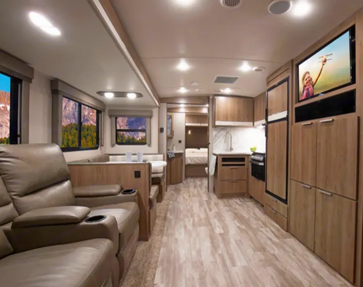 picture from bunkhouse looking towards master bedroom. Grand Design imagine 2020