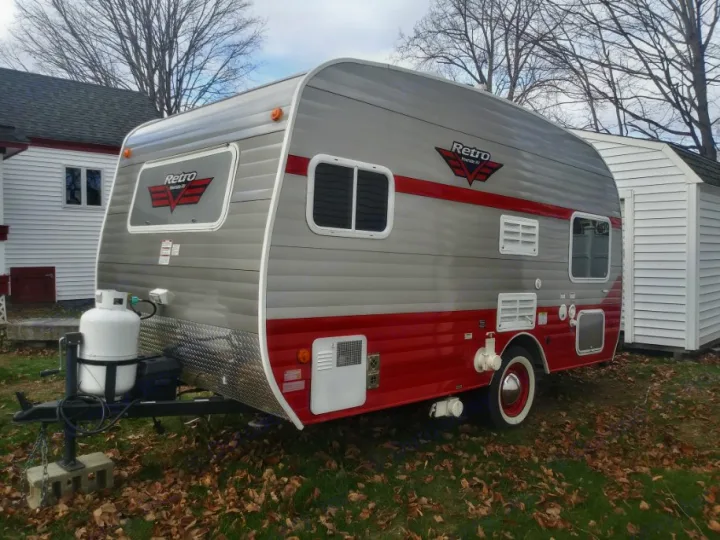 Left side of the camper. Riverside RV Retro 2018