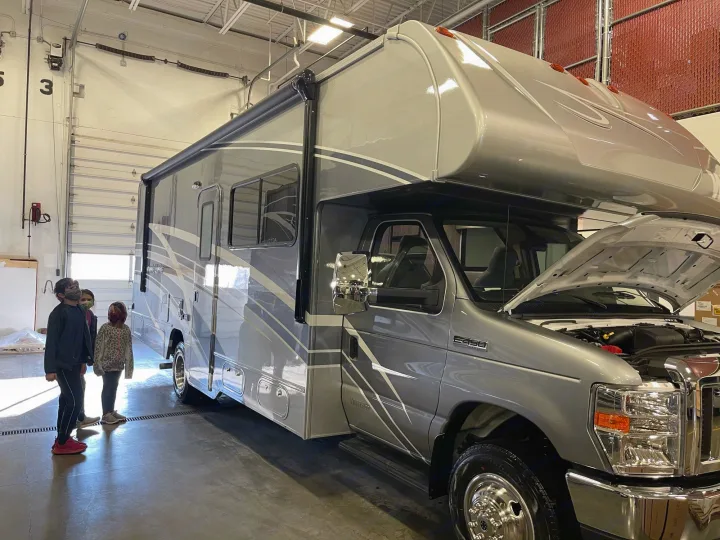 Fresh off the line - upgraded paint, automatic leveling jacks and everything!. Winnebago Minnie Winnie 26T 2021