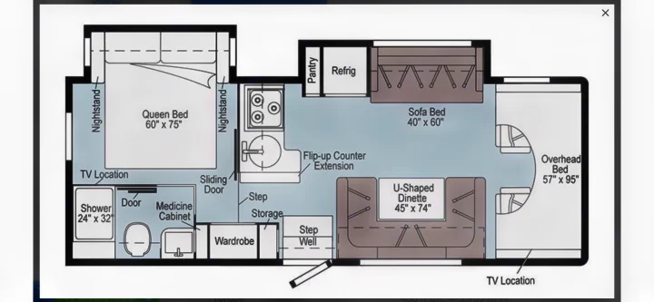 This floor plan is brand new for 2021 and feels huge inside.. Winnebago Minnie Winnie 26T 2021