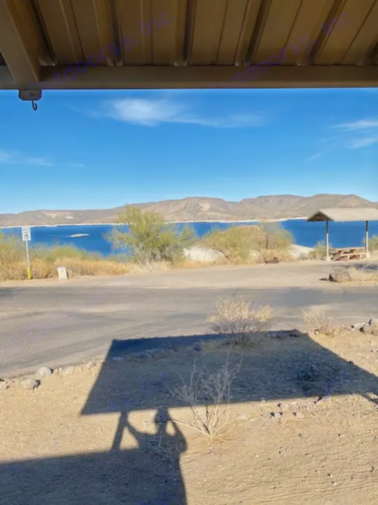 From the awning out! it was a great day to relax on Pleasant Lake. Our renter completely enjoyed the set up and how new the camper was!. Forest River Other 2019