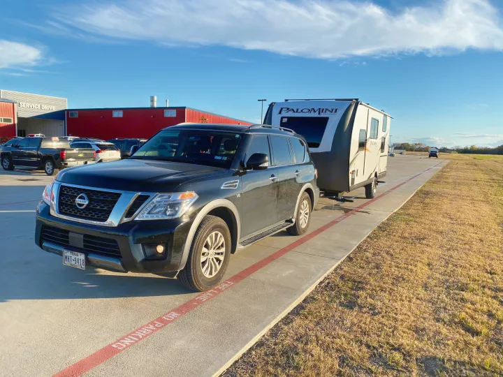 This shows us trailing behind our SUV.  . Palomino Palomini 2021