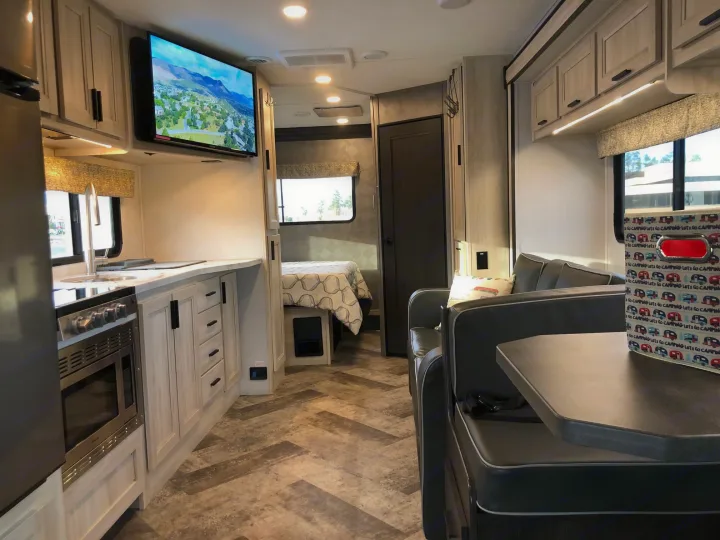 Beautiful cream colored cabinets. Forest River Forester 2020