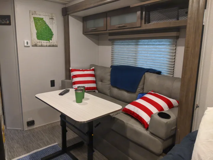 Couch and table. Forest River No Boundaries 16.8 2019