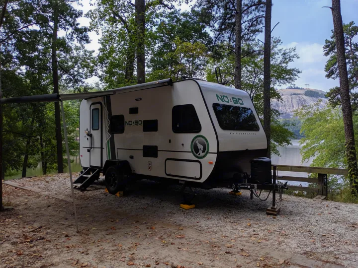 Setup and ready to camp!. Forest River No Boundaries 16.8 2019