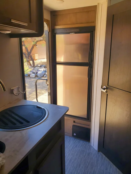 You will find that you have plenty of space in the fridge for food. Perfectly placed across from the sink. . Forest River Other 2019