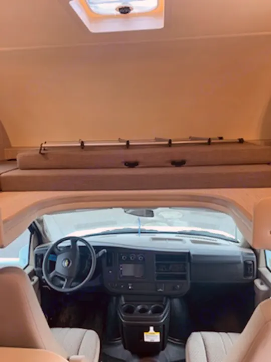 The kids' favorite place!!  Cab-over bunk can sleep 2 adults or up to 4 small kids.  . Thor Motor Coach Chateau 2021