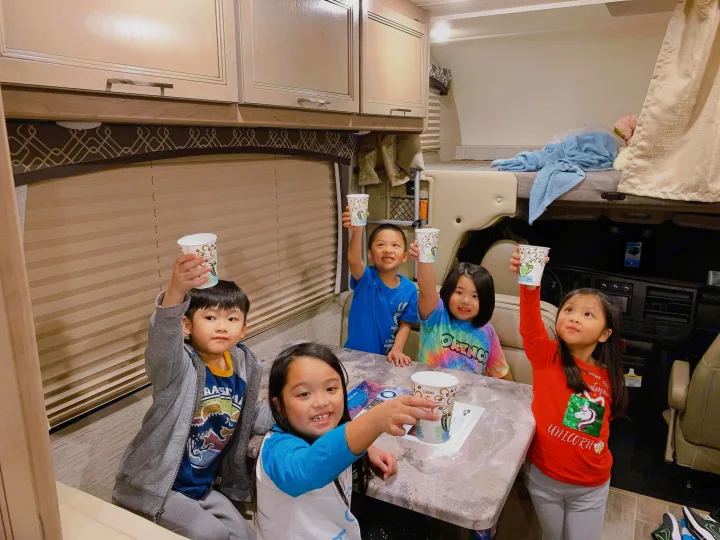 We often have guests over just to hang out in the RV.  They love hot cocoa. . Thor Motor Coach Chateau 2021