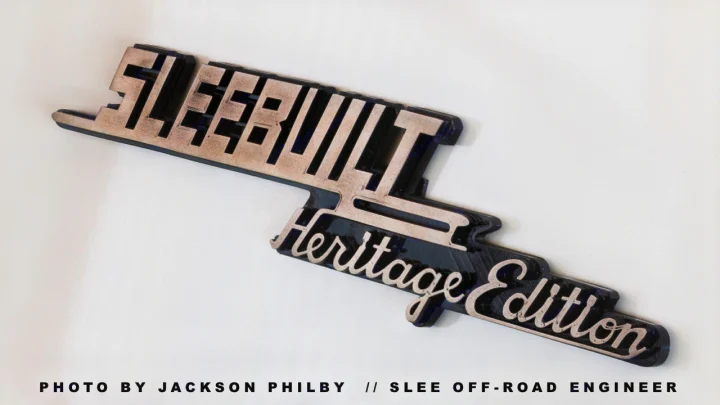 SleeBuilt Heritage Edition emblem: a distinct off-road badge. Perfect for your custom rig or even an rv rental adventure.. Toyota Land Cruiser 200 Series 2021