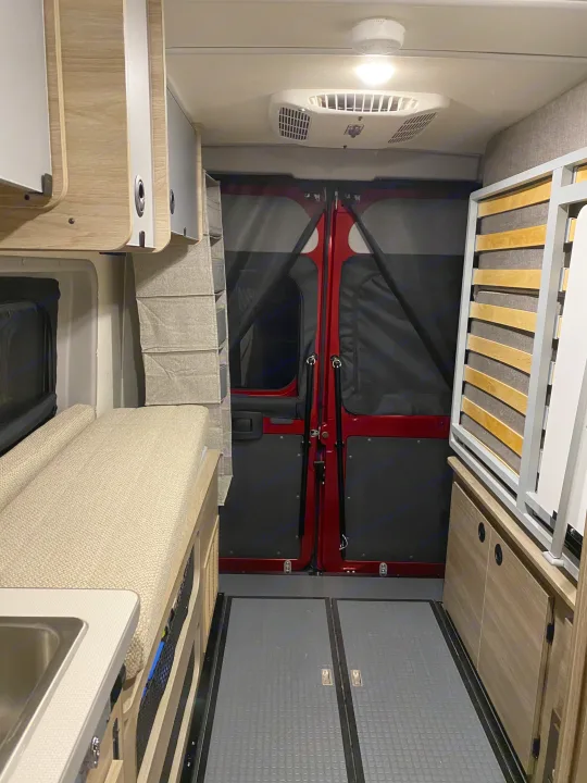 This is what the area looks like when the Murphy bed is up and locked.. Winnebago Other 2021