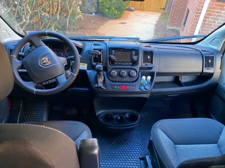 Here is a view of the driver and passenger seat area.. Winnebago Other 2021