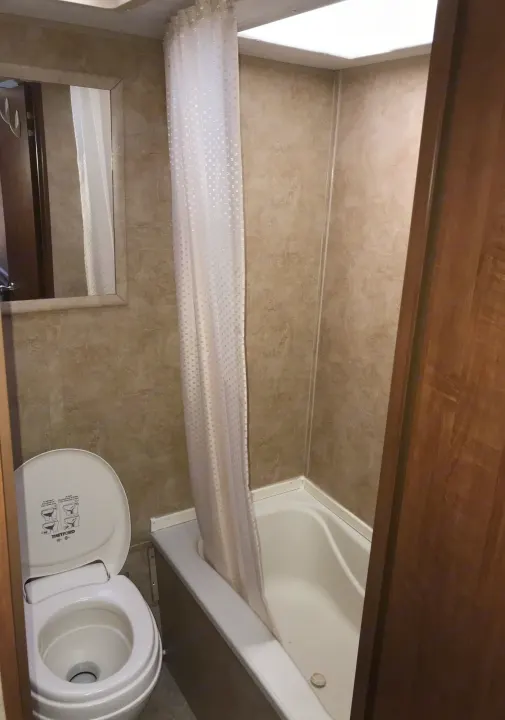Toilet, shower, tub. skylight and vent, Quite convenient and fun.. Jayco Camper Trailer- Swift 2012